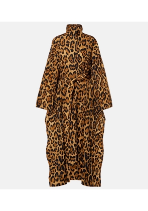 Alaia Animal-print taffeta trench coat
