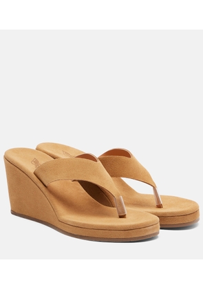 Ancient Greek Sandals Charys suede wedge thong sandals