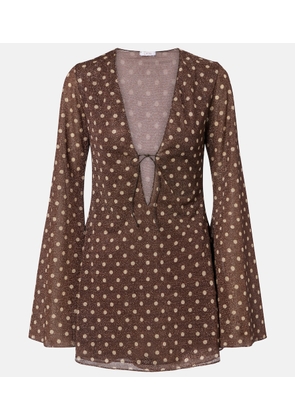 Oseree Lumiere polka-dot minidress
