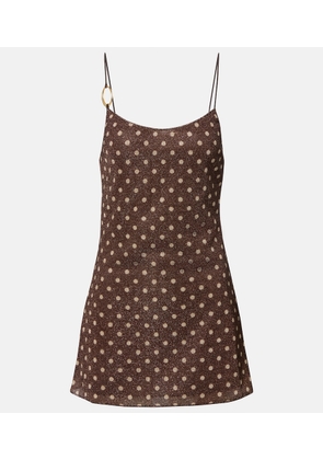 Oseree Lumiere polka-dot minidress