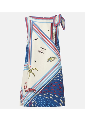 Alemais Printed satin foulard minidress