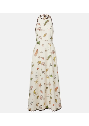 Alemais Printed halterneck midi dress