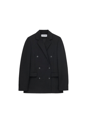 Loewe Black Mohair Coat - 42