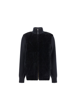 Loewe Black Lamb Fur Coat - 44