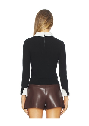 Alice + Olivia Porla Collared Sweater in Black. Size S. Also in XS, L.