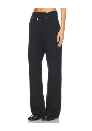 AGOLDE Arc Criss Cross Jeans in Black. Size 24. Also in 23, 25, 26, 32, 34.