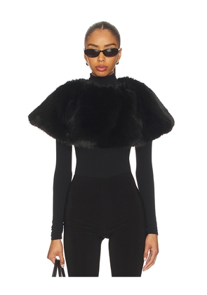 Adrienne Landau Luna Shawl in Black. Size M-L. Also in XS-S.