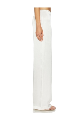Bardot Devin Mid Rise Satin Pant in White. Size 10. Also in 4, 2, 6, 8, 12.