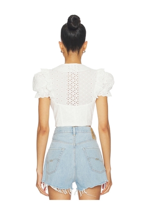 Bardot Allington Broderie Corset Top in White. Size 10. Also in 2, 4, 6, 8.