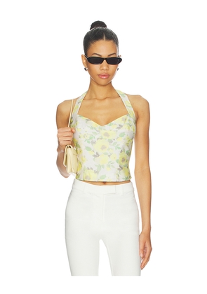 Bardot Deserae Halter Neck Top in Yellow. Size 10. Also in 12, 2, 4, 6, 8.