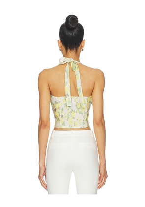 Bardot Deserae Halter Neck Top in Yellow. Size 10. Also in 2, 4, 6, 8, 12.