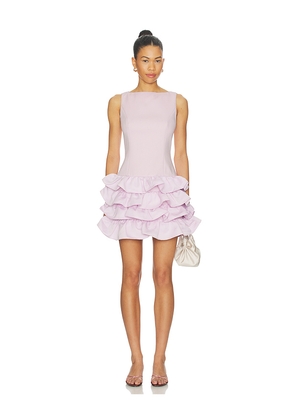 ELLIATT Saphine Ruffle Mini Dress in Pink. Size L. Also in M, S, XL, XS, XXL.