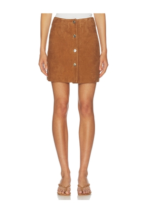 ALIGNE Clemmie Suede Skirt in Brown. Size 0. Also in 10, 2, 4, 6, 8.