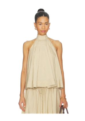 Cinq a Sept Jagger Top in Beige. Size L. Also in M, S, XS.