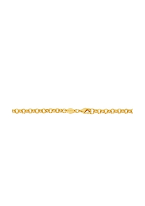 ANNI LU Golden Shell Necklace in Metallic Gold.
