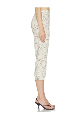 AEXAE Linen Capri Pant in Cream. Size L. Also in S, M.