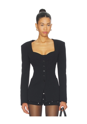Aniye By Shana Bustier Jacket in Black. Size L. Also in M, S, XS.