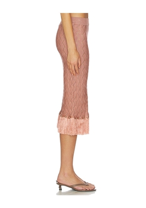 AZULU Lorenzo Midi Skirt in Mauve. Size L. Also in XS, S, M.