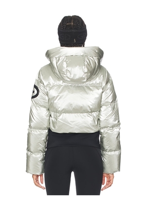 Goldbergh Bombardino Ski Jacket in Metallic Silver. Size 34. Also in 40, 36.