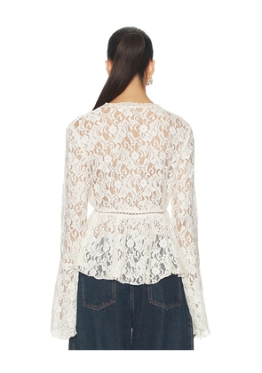 Free People Whispering Love Lace Top in Cream. Size S. Also in XL.