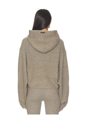 Fear of God ESSENTIALS Heavy Waffle 90's Hoodie in Grey. Size XS. Also in S.