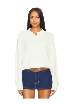 Lovers and Friends Jolanda Oversized Polo in Cream. Size L. Also in S, XS.