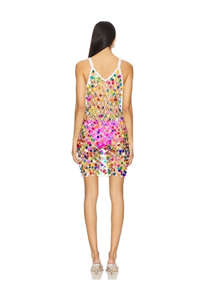 MILLY Sequin Crochet Mini Dress in White. Size XS/S. Also in M/L.