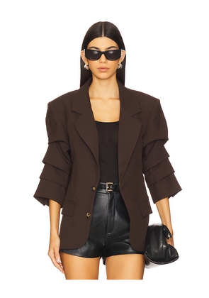Nonchalant Label Roma Blazer in Chocolate. Size L. Also in XL.