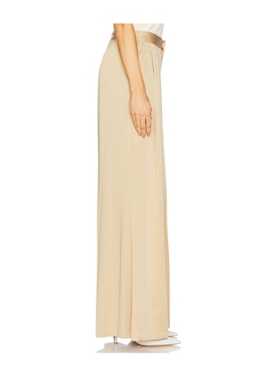 L'AGENCE Aubrie Mid Rise Wide Leg Pant in Tan. Size 2. Also in 0.