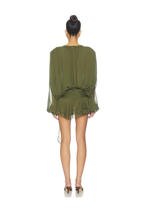 LIONESS Elements Mini Dress in Green. Size S. Also in XS, M, L.