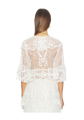 LoveShackFancy Vessia Top in Ivory. Size L. Also in XL.