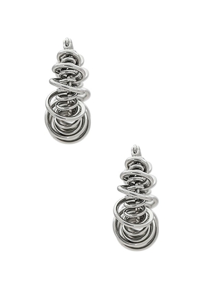 petit moments Riele Earrings in Metallic Silver.