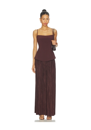 Nookie Darling Maxi Dress in Chocolate. Size M. Also in S, XL, XS.