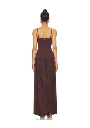 Nookie Darling Maxi Dress in Chocolate. Size M. Also in L.