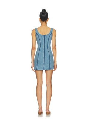 LEVI'S Seamed Zip Dress in Blue. Size L. Also in XS, S, M, XL.