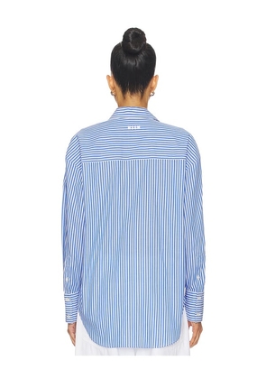 MSGM Button Up Shirt in Blue. Size 36. Also in 38, 40, 42.