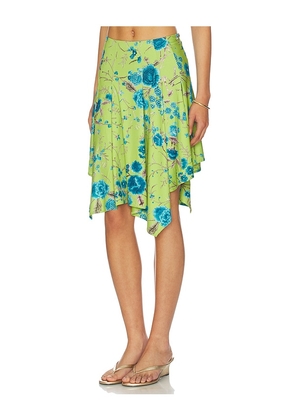 Miaou Ty Skirt in Green. Size L. Also in XXS, S, M.