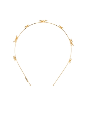 LELET NY Daisy Headband in Metallic Gold.
