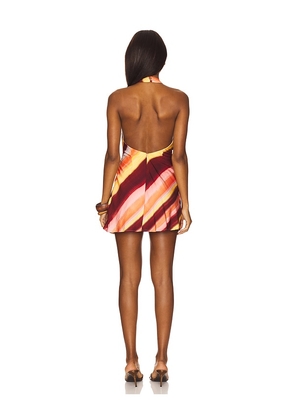 SEVEN WONDERS Odyssey Mini Dress in Blush,Burgundy. Size M. Also in XS, S, L.