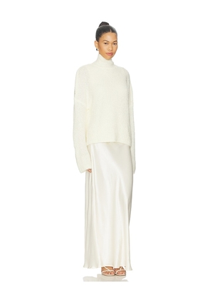 SOVERE Verse Combo Knit Sweater in Cream. Size S. Also in XS, M, L.