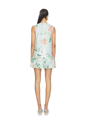 ROAME. Bambi Sequin Mini Dress in Baby Blue. Size M. Also in S, XL.