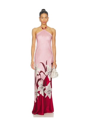 ROAME. Tallulah Halter Dress in Pink. Size L. Also in XL, XS.