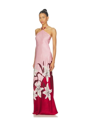 ROAME. Tallulah Halter Dress in Pink. Size L. Also in XS, S, M.
