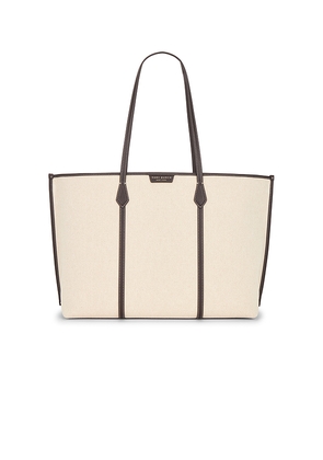 Tory Burch Perry Canvas Tote in Tan.