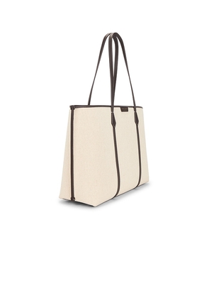 Tory Burch Perry Canvas Tote in Tan.
