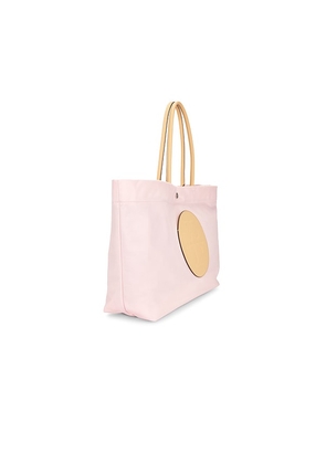 Tory Burch Ella Twist Tote in Blush.