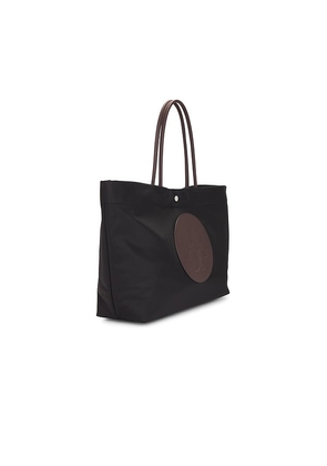 Tory Burch Ella Twist Tote in Black.
