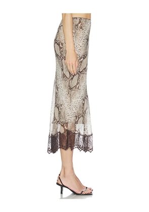 Ronny Kobo Birva Skirt in Brown. Size L. Also in S, XS.