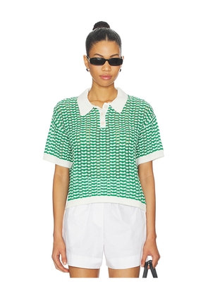 Stitches & Stripes Tinsley Polo Tee in Green. Size L. Also in M, S, XS.