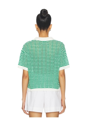 Stitches & Stripes Tinsley Polo Tee in Green. Size L. Also in XS, S, M.